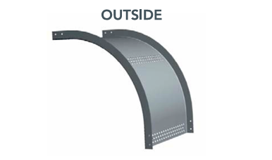 90 Degree Horizontal Bend Light And Medium Duty Straight Flange Perforated Cabel Trays detail 2